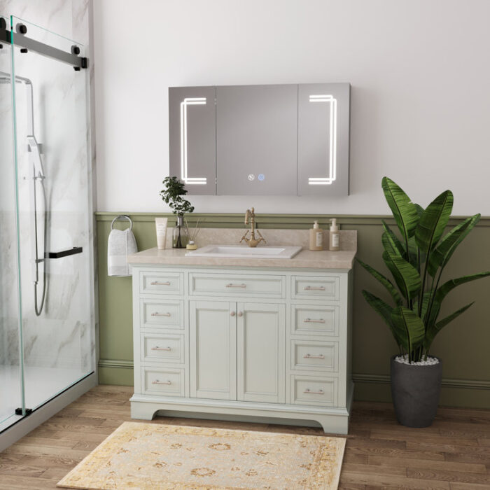 21''+x+18''+White+Rectangular+Vitreous+China+Drop-in+Bathroom+Sink+with+Overflow (2)