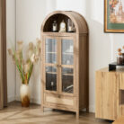 73_+Tall+Arched+Storage+Display+Cabinet-163016237