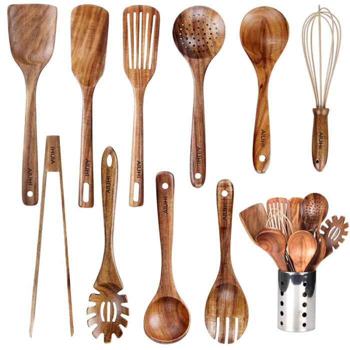 AIRPJ+11+Piece+Cooking+Utensil+Set+with+Utensil+Crock