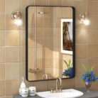 Aevar+High-Strength+Tempered+Glass+and+Aluminum+Alloy+Framed+French+Cleat+Mounted+Wall+Decor+Bathroom+Vanity+Mirror+with+5-Year+Warranty