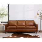 Ashtabula+Genuine+Leather+Square+Arm+Sofa