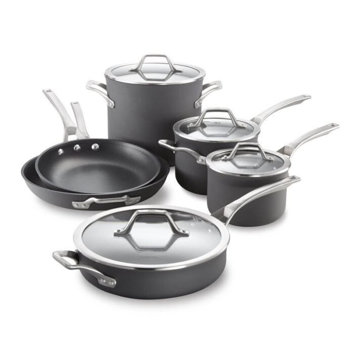 Calphalon+Signature+Hard+Anodized+Nonstick+10+Piece+Cookware+Set