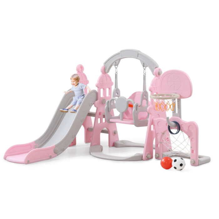 Feanch+64.96''+W+Plastic+Freestanding+Slide-92360716