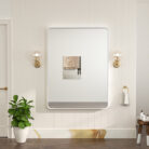 Leaderville+1.2_+Thick+Aluminum+Framed+Bathroom+Mirror,+Decorative+Mirror+Wall+Mirror+with+Tempered+Glass,+French+Cleat+Mounted