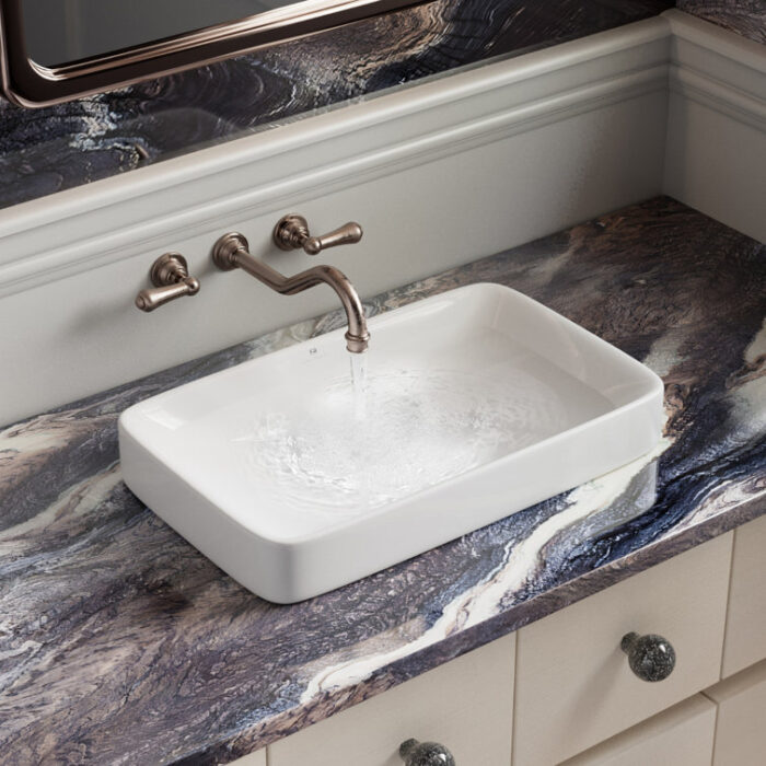 Los+Flexi+19_+x+12_+Drop-In+Bathroom+Sink+with+Pop-Up+Drain,+Semi-Recessed+Ceramic+Vessel+Sink