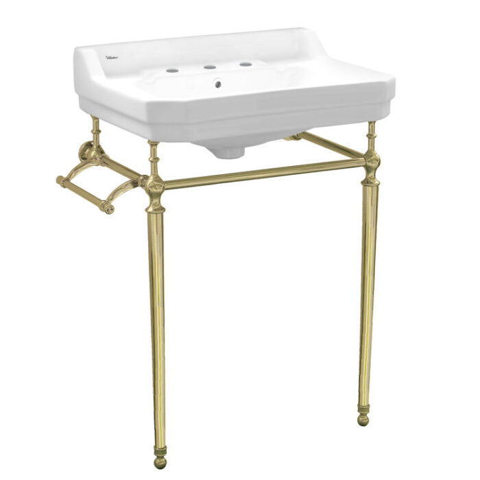 Whitehaus+Collection+23_+Console+with+Integrated+Rectangular+Bowl,+Brass+Leg+Support+and+Side+Towel+Bar (1)
